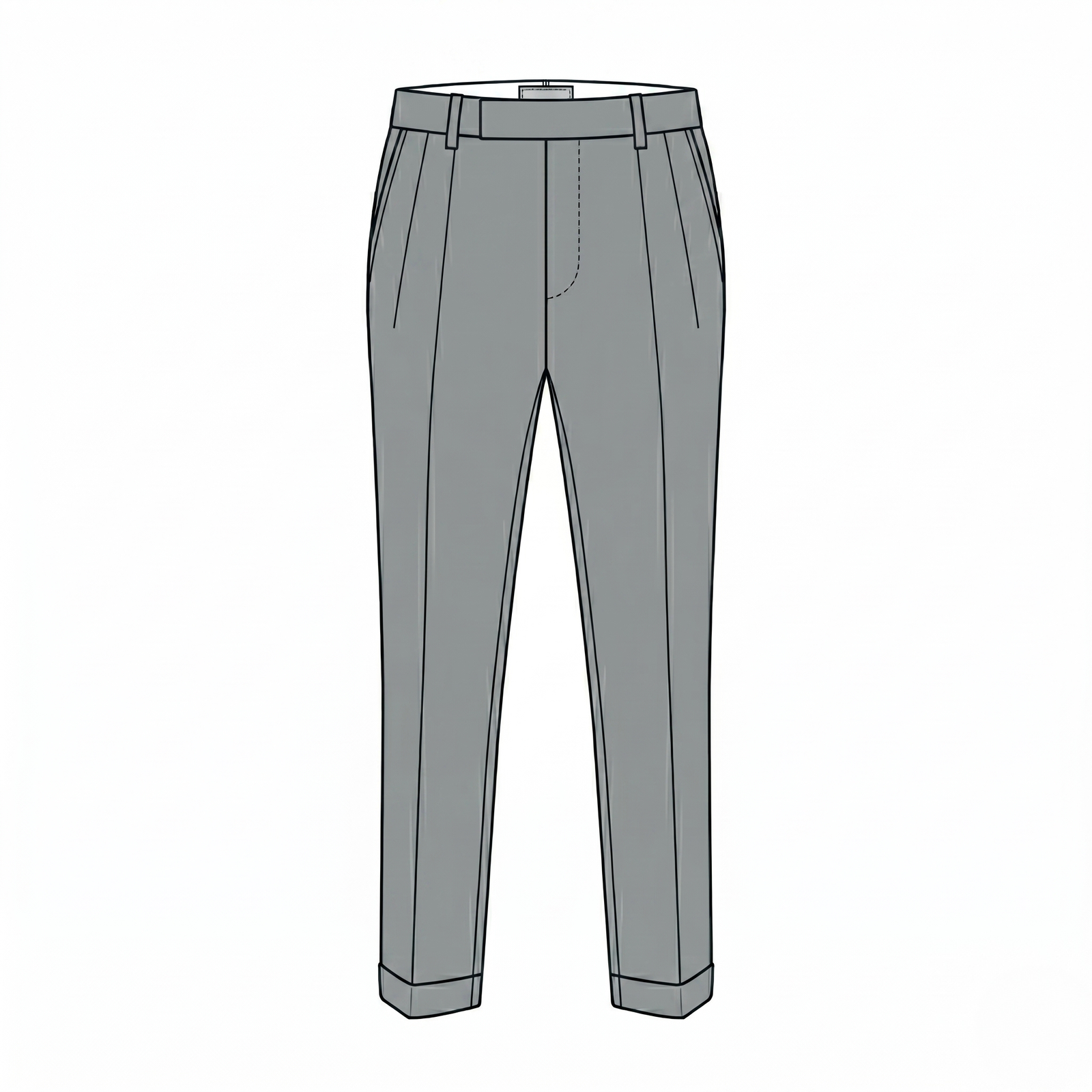 Pleats + turn-up